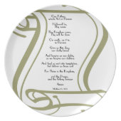 The Lords Prayer Dinner Plate (Front)