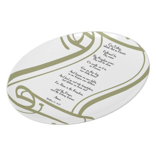 The Lords Prayer Dinner Plate (Left Side)