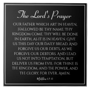 The Lord's Prayer Encouragement Ceramic Tile