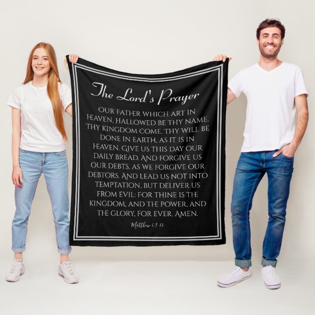 The Lord's Prayer Encouragement Fleece Blanket (In Situ)