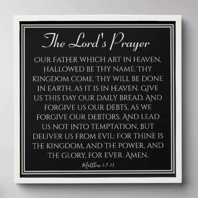 The Lord's Prayer Encouragement Peel And Stick Photo Tile (Front Set)