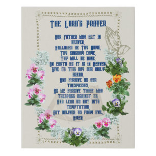 The Lord's Prayer Faux Canvas Wall Art