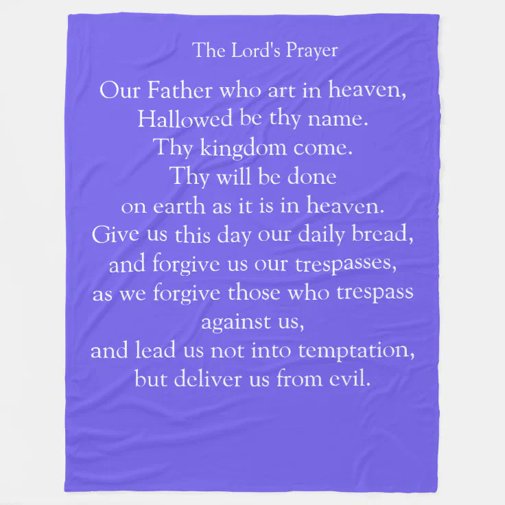 The Lord's Prayer Fleece Blanket Zazzle