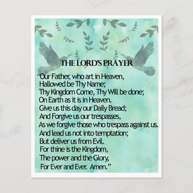The Lord's Prayer Flyer (Front)