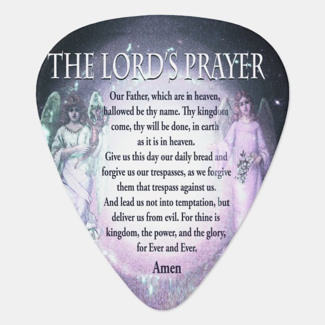 The Lord's Prayer Guitar Pick (Front)