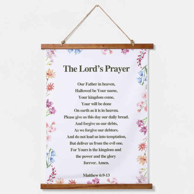 The Lord's Prayer Hanging Tapestry (Front)