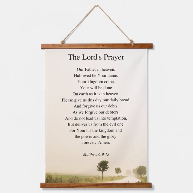 The Lord's Prayer Hanging Tapestry (Front)