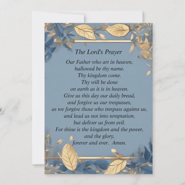 The Lord's Prayer Holiday Card (Front)
