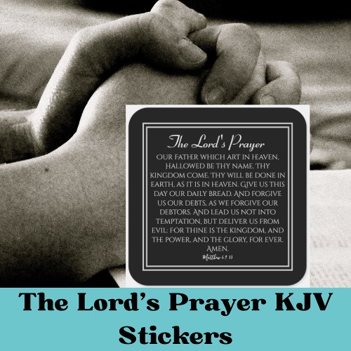 The Lords Prayer Hope Square Sticker