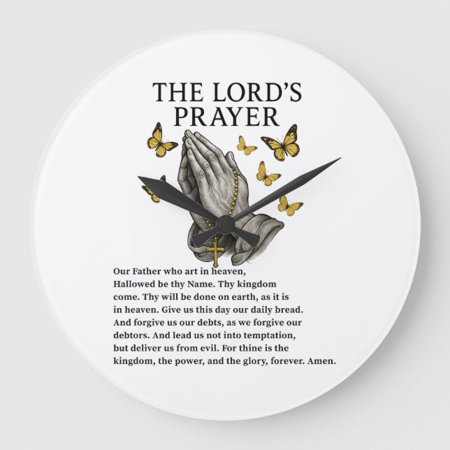The Lord's Prayer Large Clock (Front)