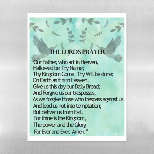 The Lord's Prayer Magnetic Dry Erase Sheet (Vertical)