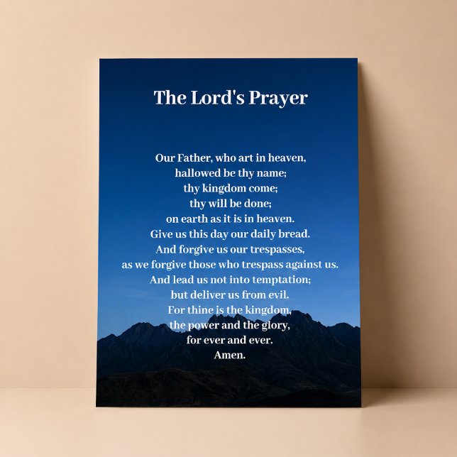 The Lord's Prayer Mountain Scene Acrylic Print (Creator Uploaded)