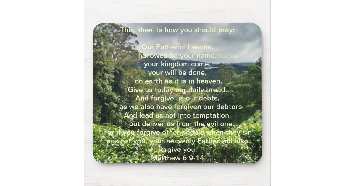 The Lords Prayer Mousepad Zazzlecom