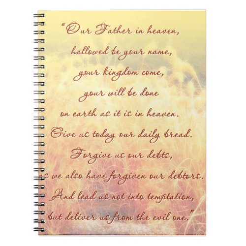 The Lords Prayer Notebook
