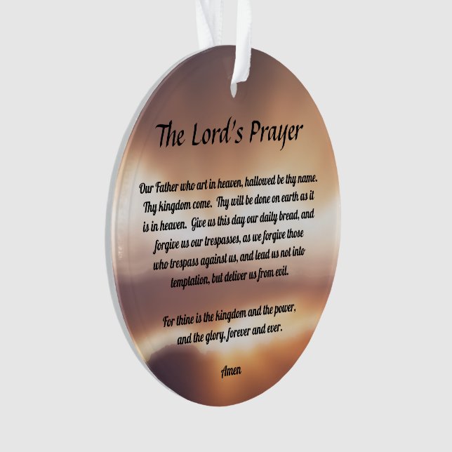 The Lord's Prayer Ornament (Front)