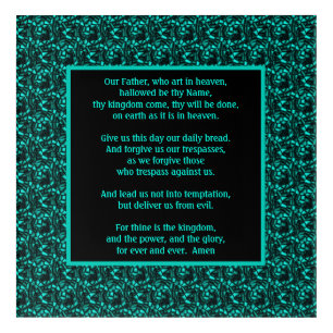 The Lord's Prayer Our Father Abstract Border Acrylic Print