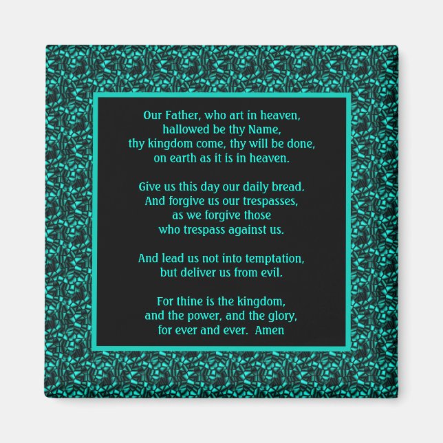 The Lord's Prayer Our Father Abstract Border      Magnet (Front)