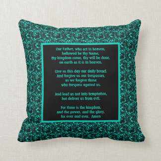 The Lord's Prayer Our Father Abstract Border Throw Pillow