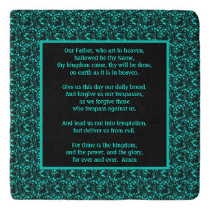 The Lord's Prayer Our Father Abstract Border  Trivet