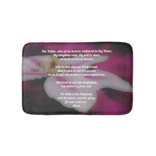 The Lord's Prayer Our Father Clematis Bath Mat