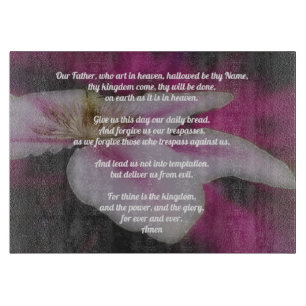 The Lord's Prayer Our Father Clematis    Cutting Board