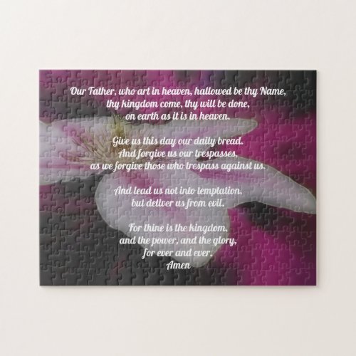 The Lords Prayer Our Father Clematis     Jigsaw Puzzle