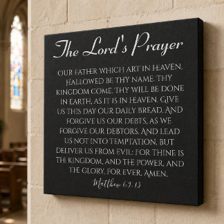The Lord's Prayer | Our Father Faux Canvas Print