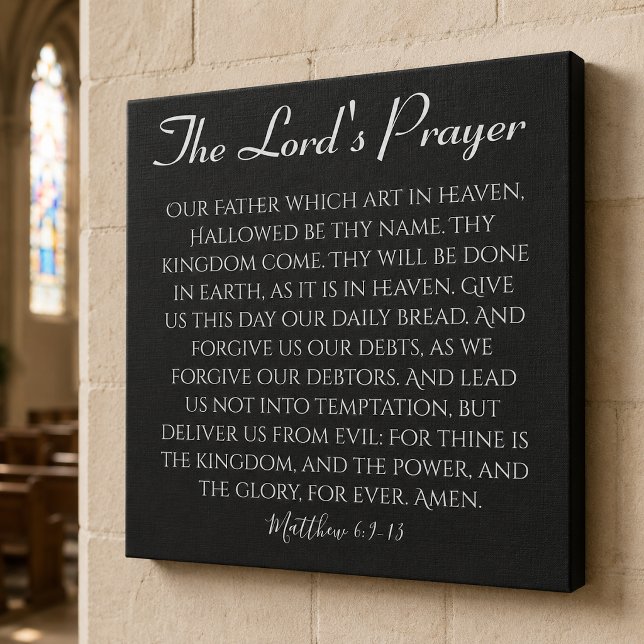 The Lord's Prayer | Our Father Faux Canvas Print (Creator Uploaded)