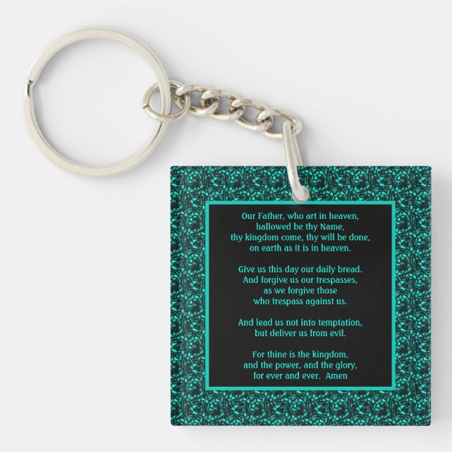 The Lord's Prayer Our Father Inspirational Keychain (Front)