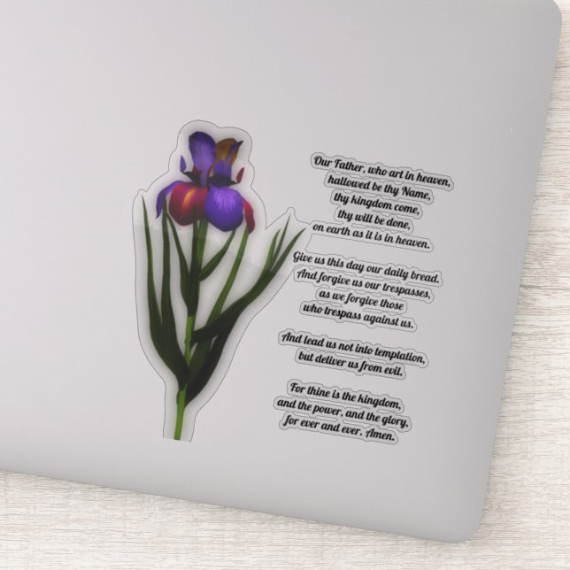 The Lord's Prayer Our Father Iris Sticker (Detail)