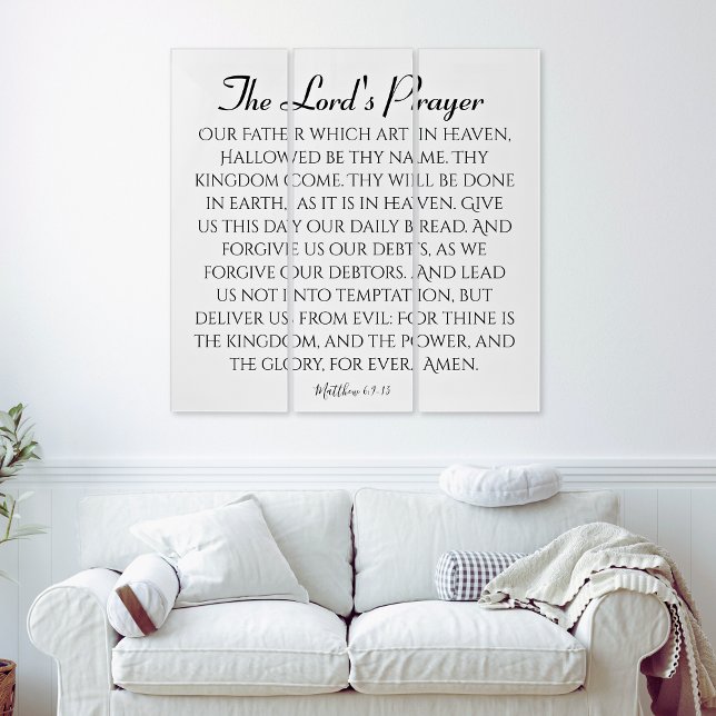 The Lord's Prayer | Our Father Triptych (The Lord's Prayer | Our Father Triptych Christian Wall Art)