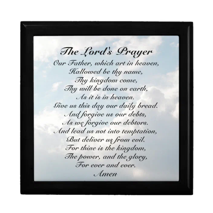 The Lord S Prayer Our Father Which Art In Heaven Gift Box Zazzle Com The Lord S Prayer Our Father Which Art In Heaven Gift Box Zazzle Com