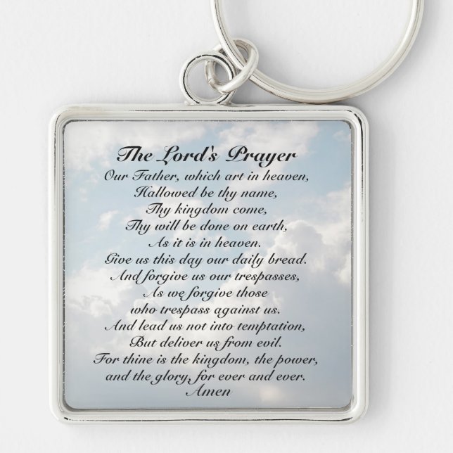 The Lord's Prayer, Our Father which art in Heaven Keychain (Front)