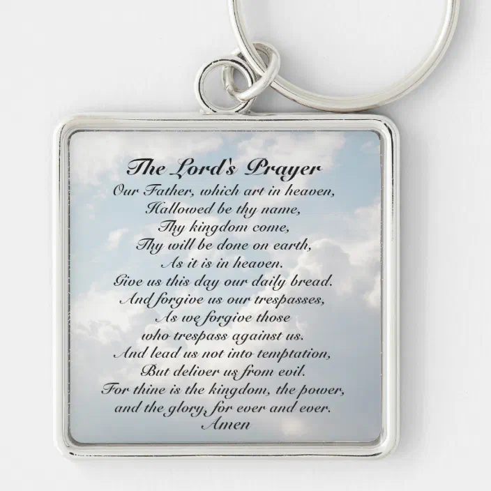 The Lord S Prayer Our Father Which Art In Heaven Keychain Zazzle Com