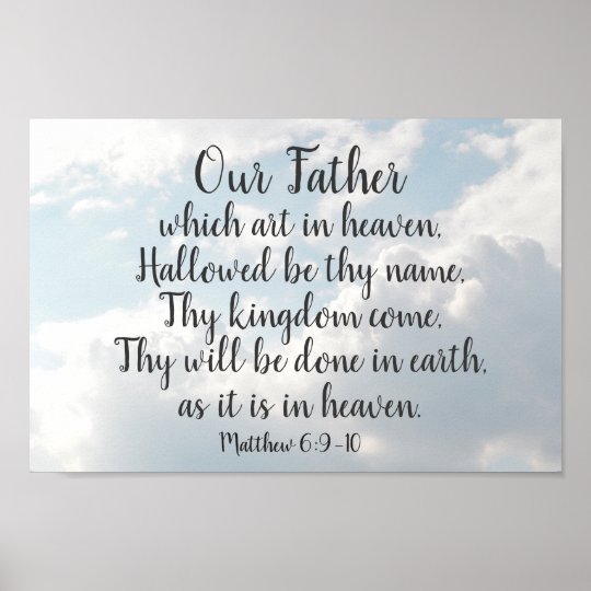 the lords prayer our father which art in heaven poster