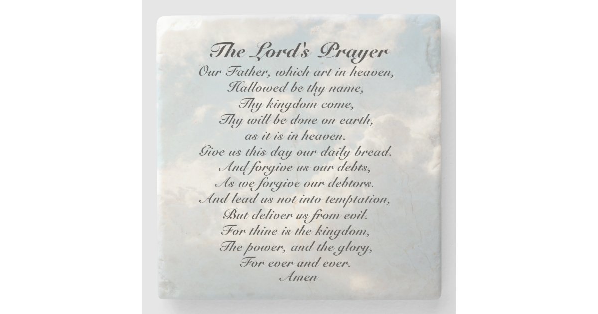 The Lord's Prayer, Our Father which art in Heaven, Stone Coaster | Zazzle