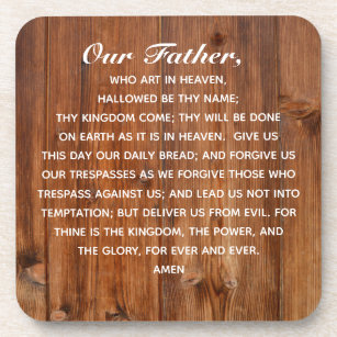 The Lord's Prayer Our Father Who Art in Heaven Beverage Coaster