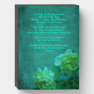 The Lord's Prayer Our Father Wooden Box Sign
