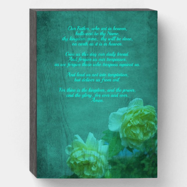 The Lord's Prayer Our Father  Wooden Box Sign (Front Vertical)