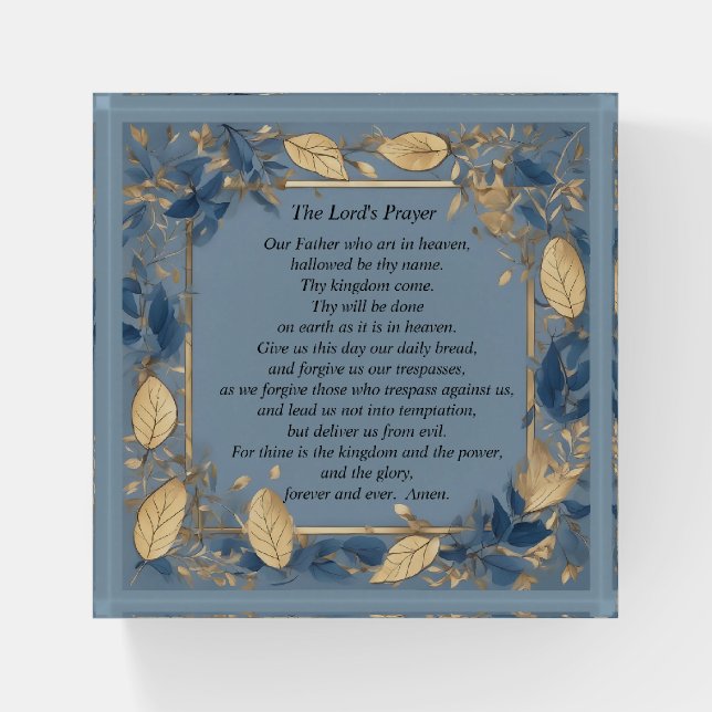 The Lord's Prayer Paperweight (Front)