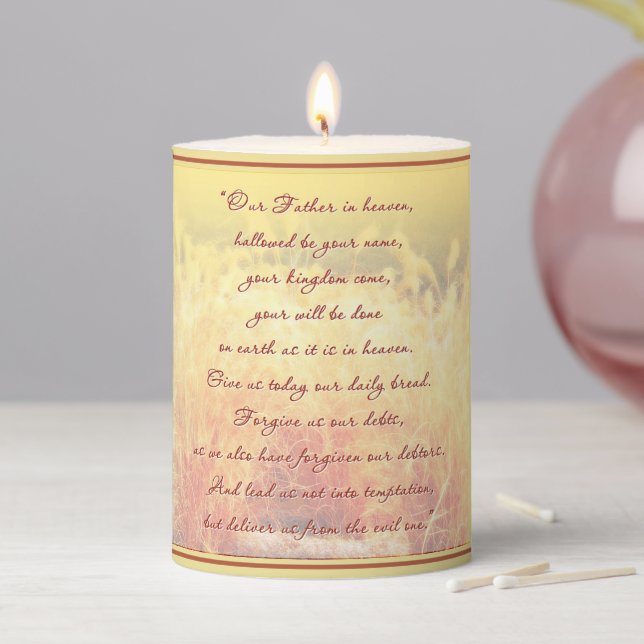 The Lord's Prayer  Pillar Candle (In Situ)