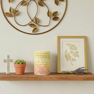 The Lord's Prayer Pillar Candle