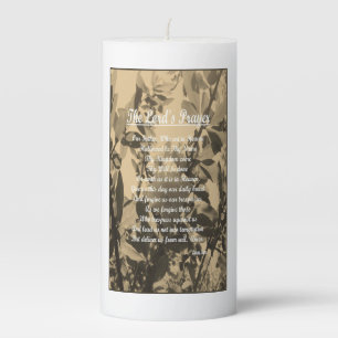 The Lords Prayer Pillar Candle