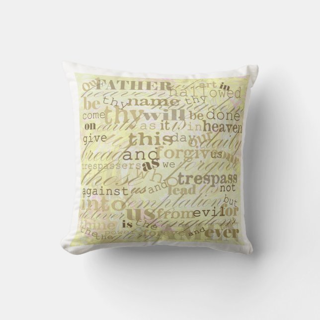 The Lord's Prayer Pillow (Front)