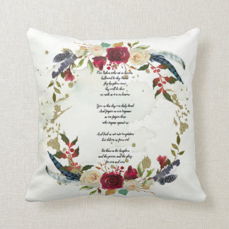 The Lord's Prayer Pillow, Bible Verse Throw Pillow