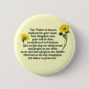 The Lords Prayer Pinback Button
