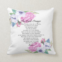 The Lord's Prayer Pink Floral, from Matthew 6:9-13