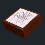 The Lord's Prayer (pink) Jewelry Box<br><div class="desc">This design features a cross and The Lord's Prayer. 
 Artwork by: Tracy Therrien/ Special thanks to: delightful-doodles</div>