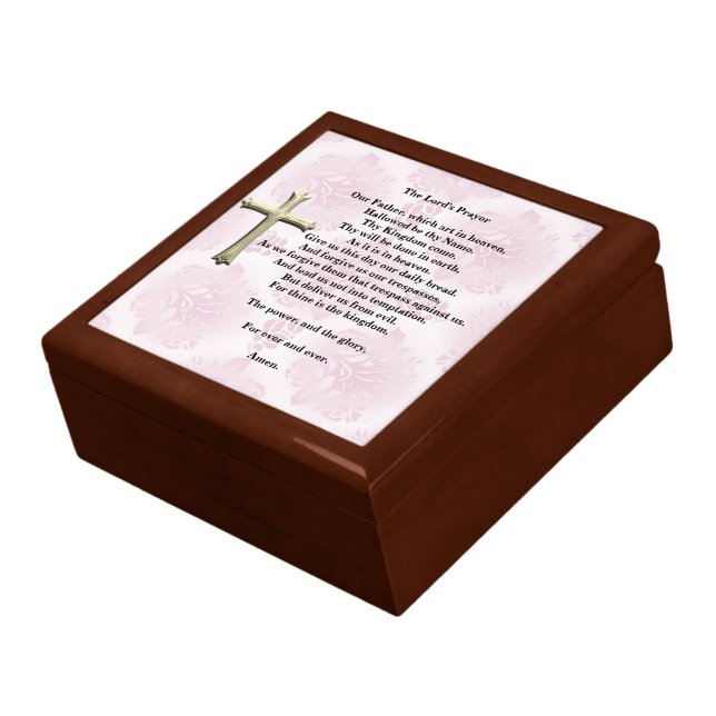 The Lord's Prayer (pink) Jewelry Box (Side)