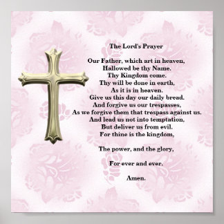 The Lord's Prayer (pink) Poster